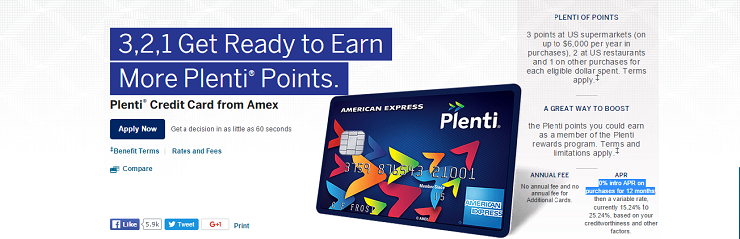 Plenti AmEx Rewards Card